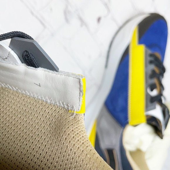 NEW Fendi Flow Multi Color Nylon Low Top Sneakers Men’s 7 Women’s 10 Blue Yellow - Picture 12 of 12